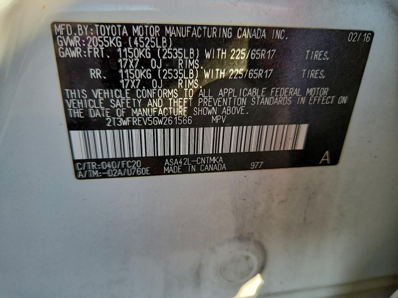 2016 TOYOTA RAV4 XLE photo 13