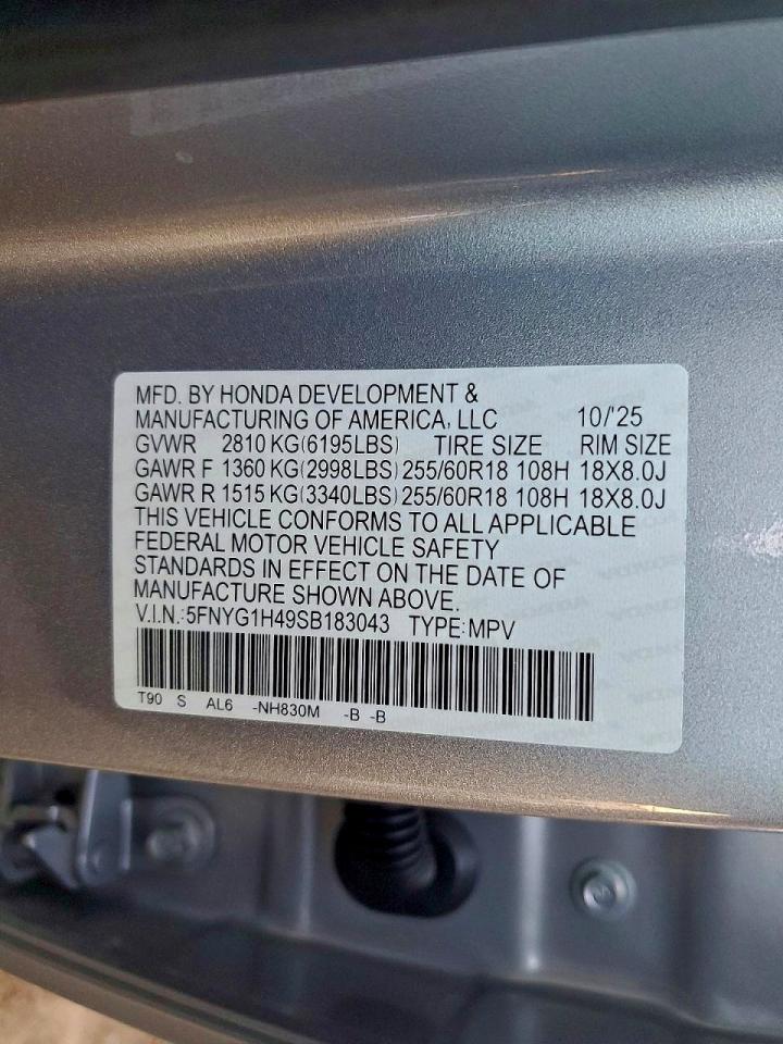 2025 HONDA PILOT EXL photo 13