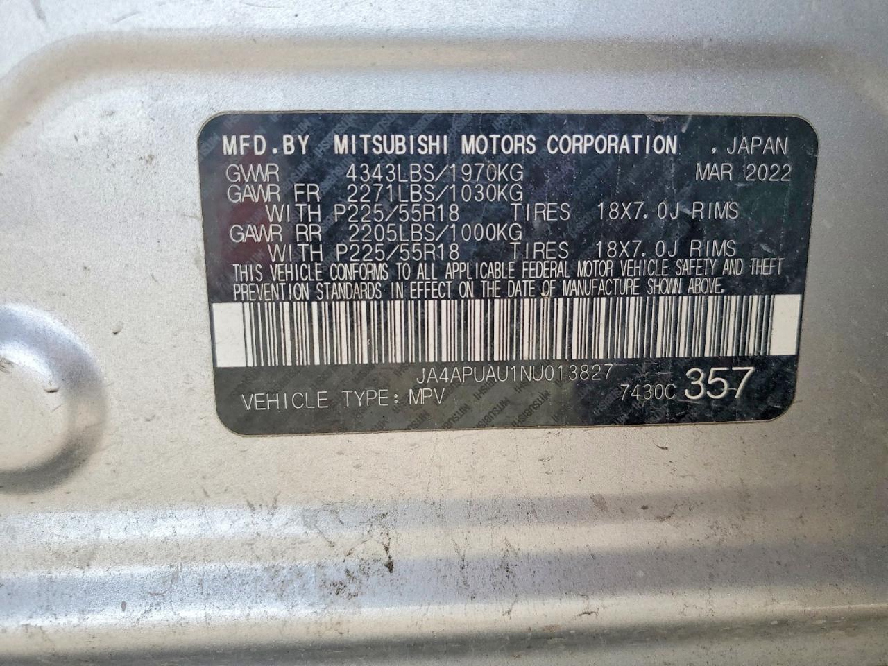 2022 MITSUBISHI OUTLANDER SPORT ES photo 13
