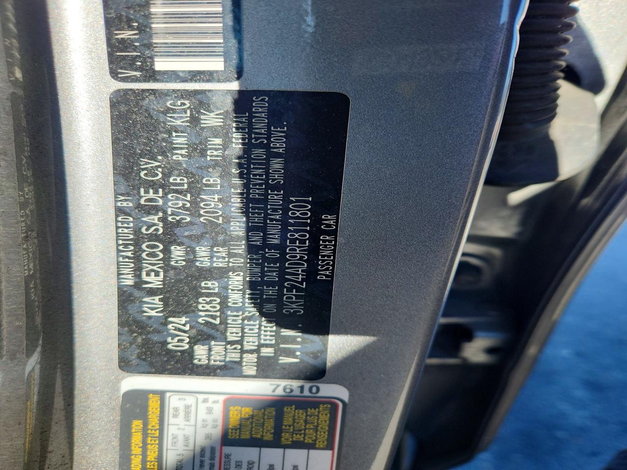 2024 KIA FORTE LXS photo 12