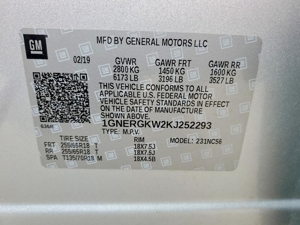 2019 CHEVROLET TRAVERSE LT photo 13