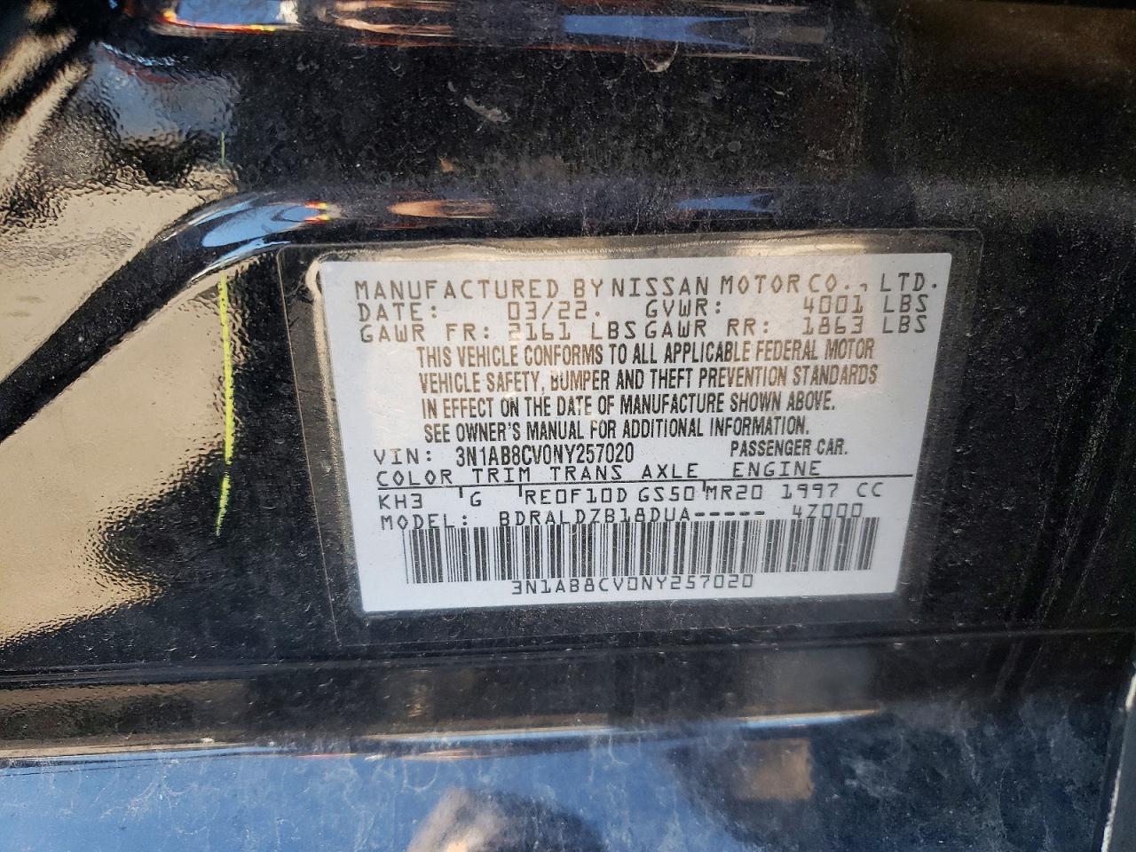 2022 NISSAN SENTRA SV photo 23
