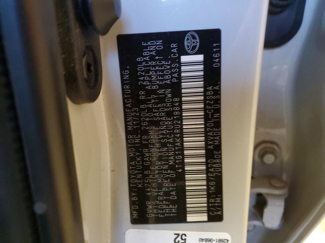 2024 TOYOTA CAMRY SE NIGHT SHADE photo 12