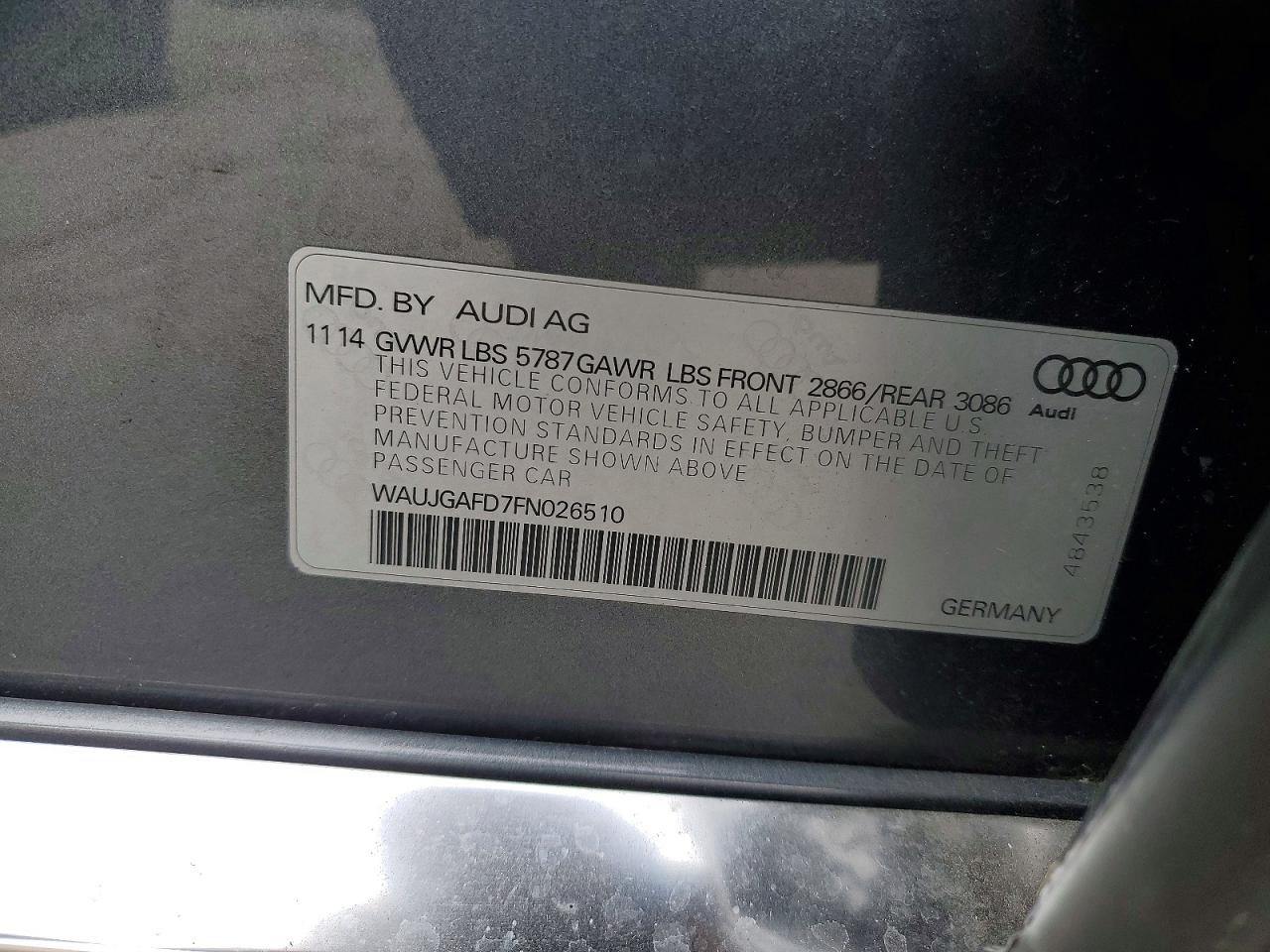 2015 AUDI A8 QUATTRO photo 12