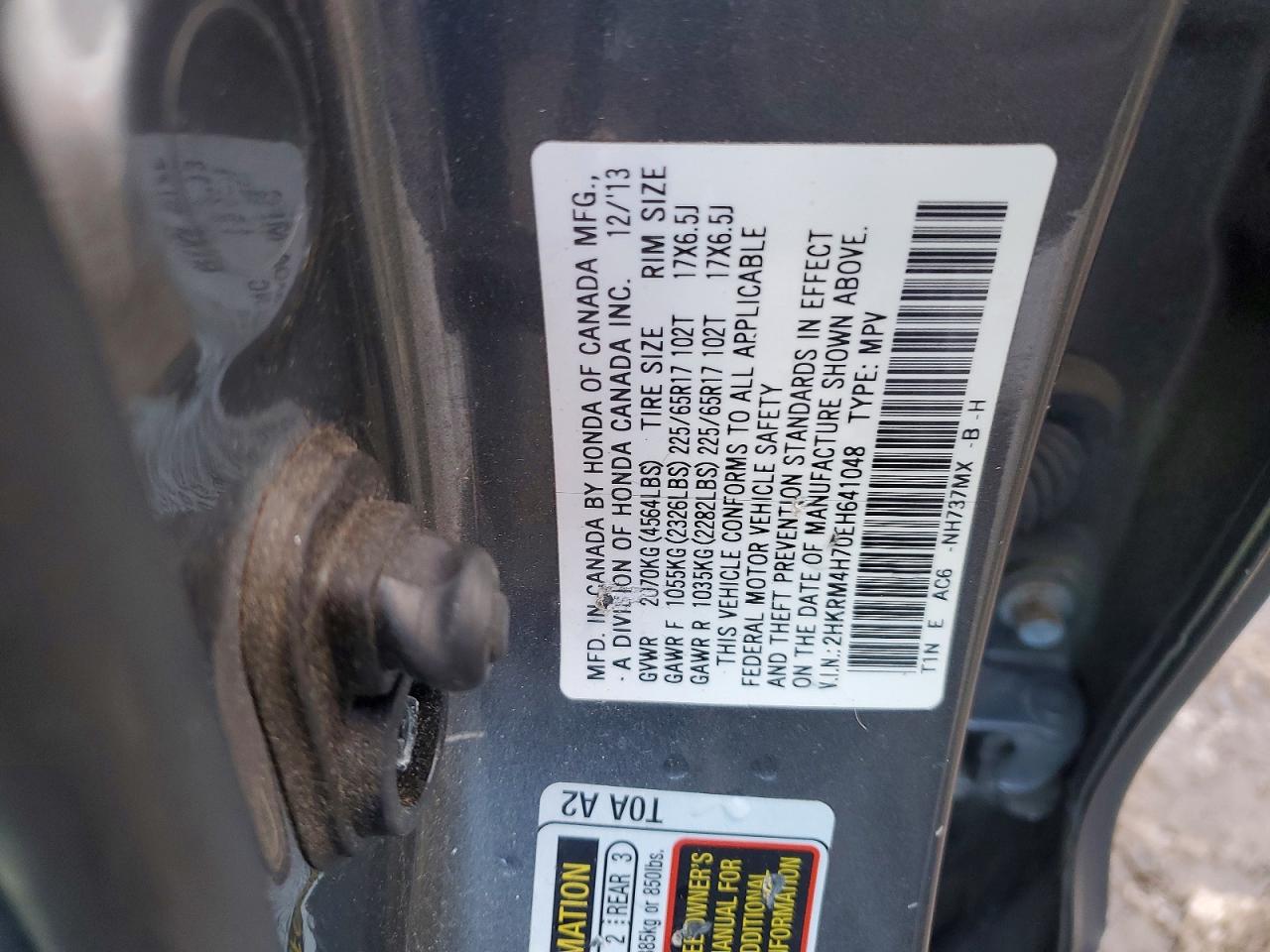 2014 HONDA CR-V EXL photo 13
