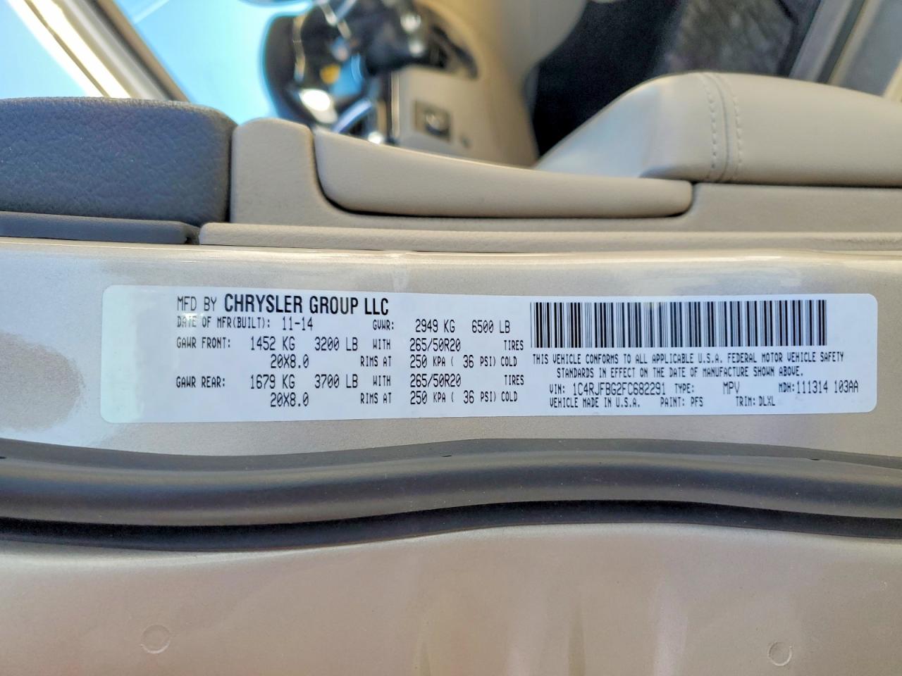 2015 JEEP GRAND CHEROKEE LIMITED photo 13