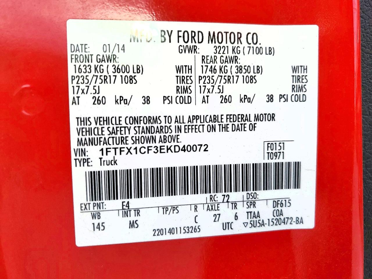 2014 FORD F150 SUPER CAB photo 12