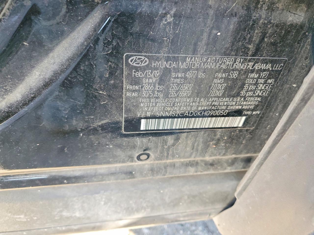 2019 HYUNDAI SANTA FE SE photo 14