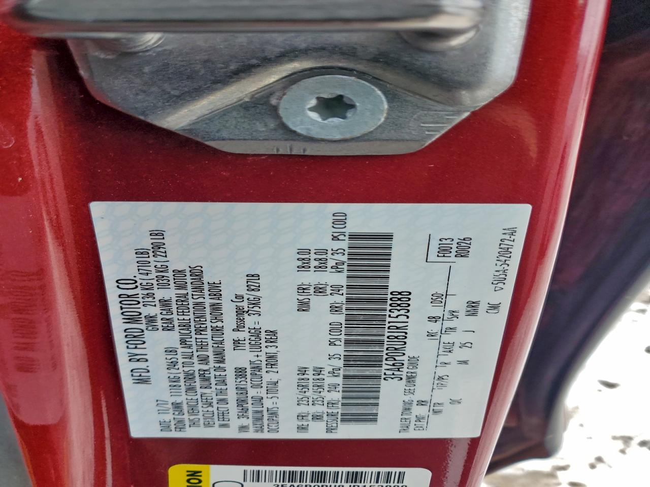 2018 FORD FUSION TITANIUM/PLATINUM HEV photo 12