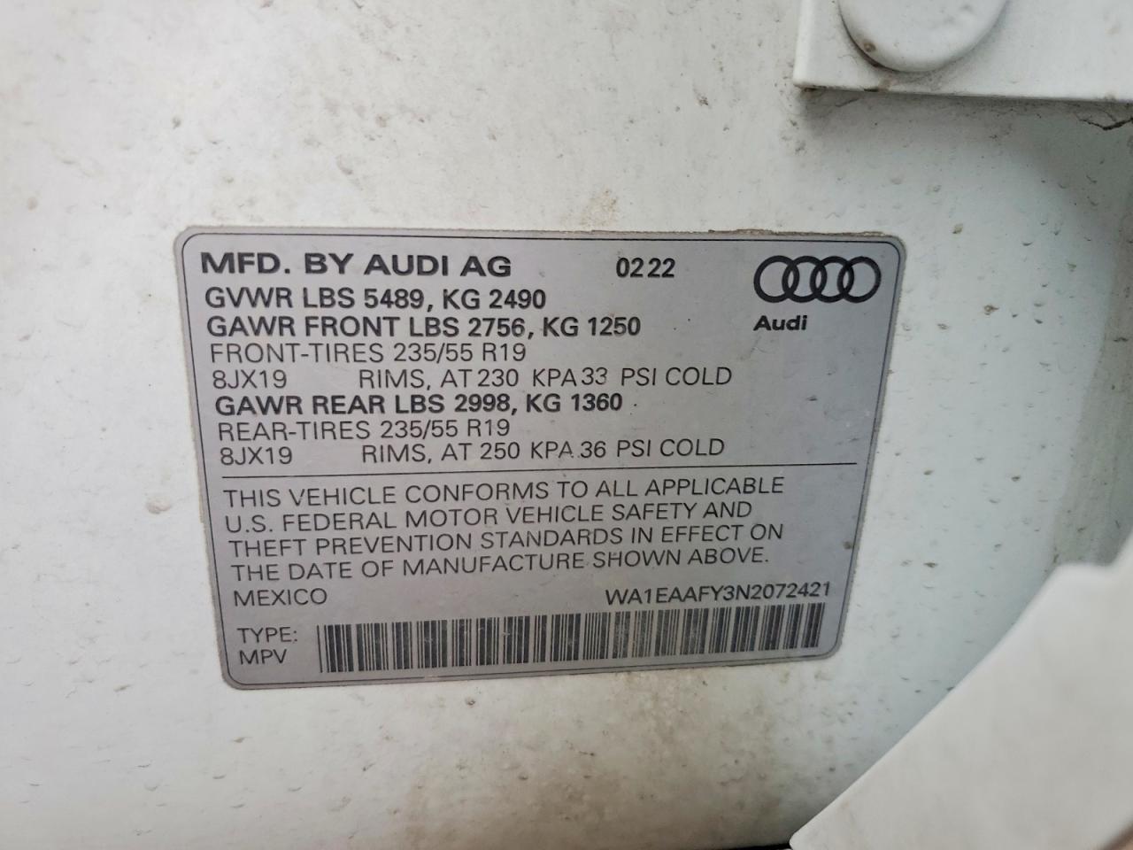 2022 AUDI Q5 PREMIUM PLUS 45 photo 25