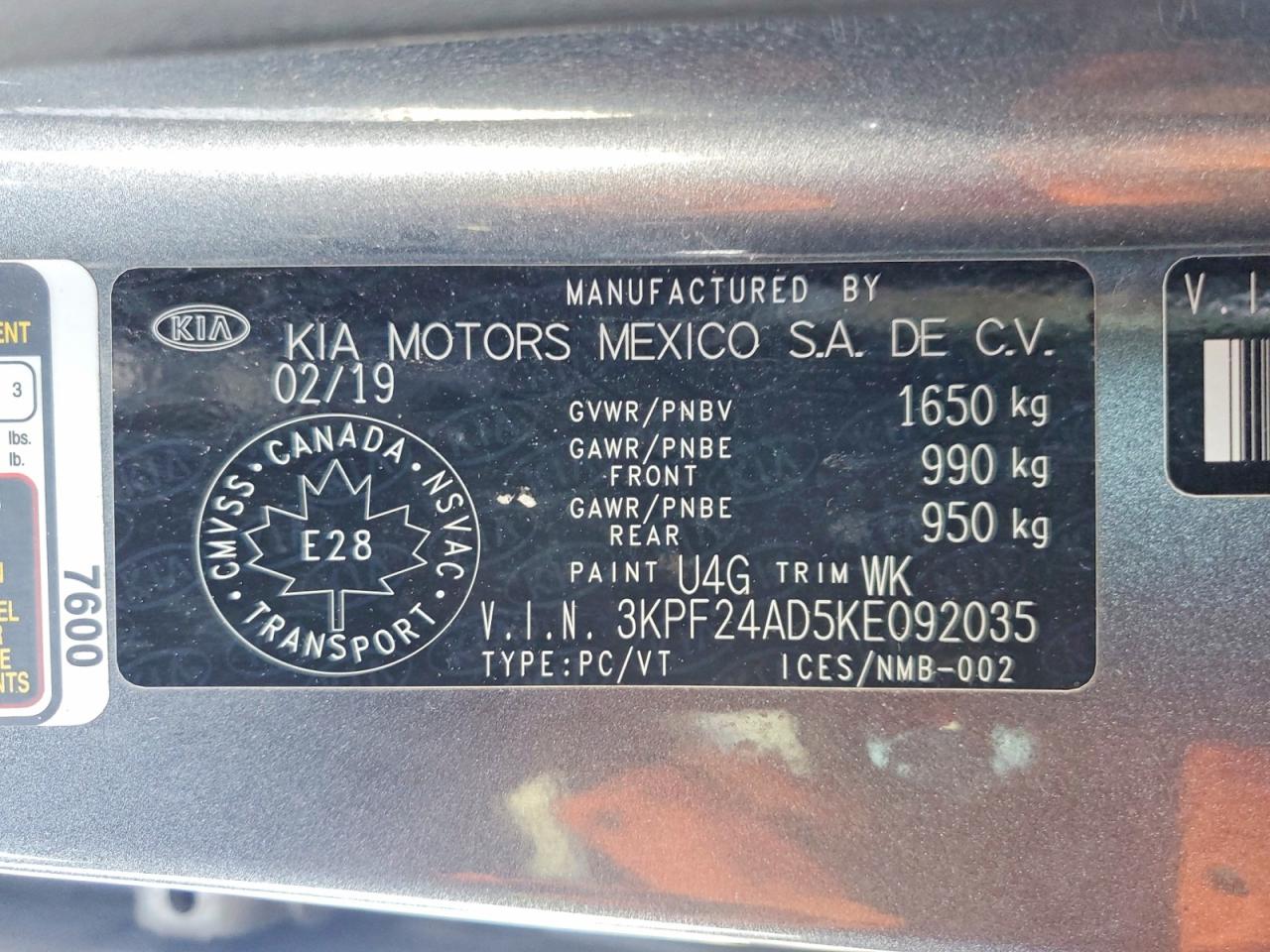 2019 KIA FORTE FE photo 12
