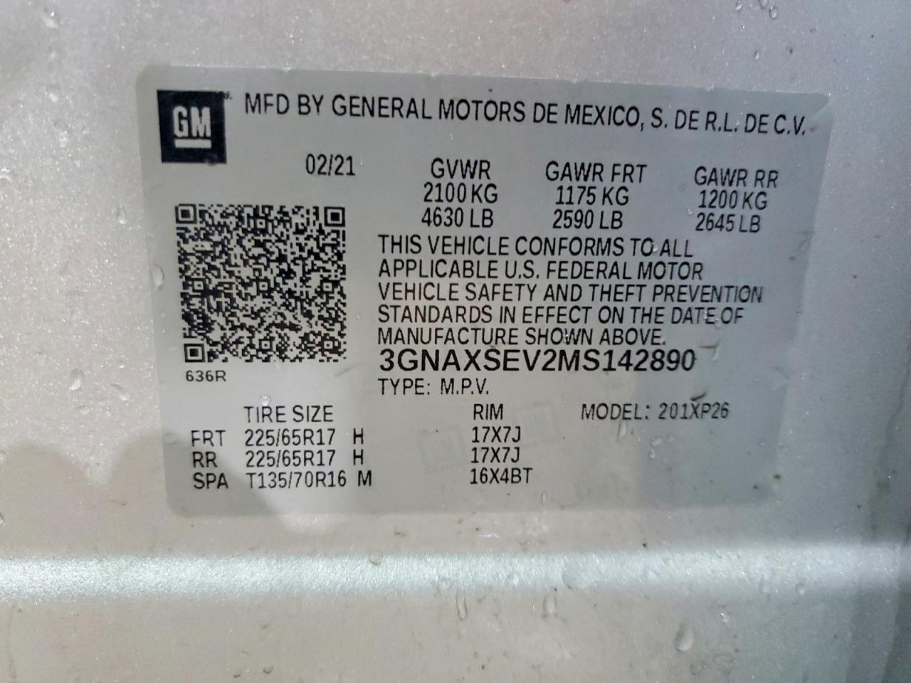 2021 CHEVROLET EQUINOX LS photo 13