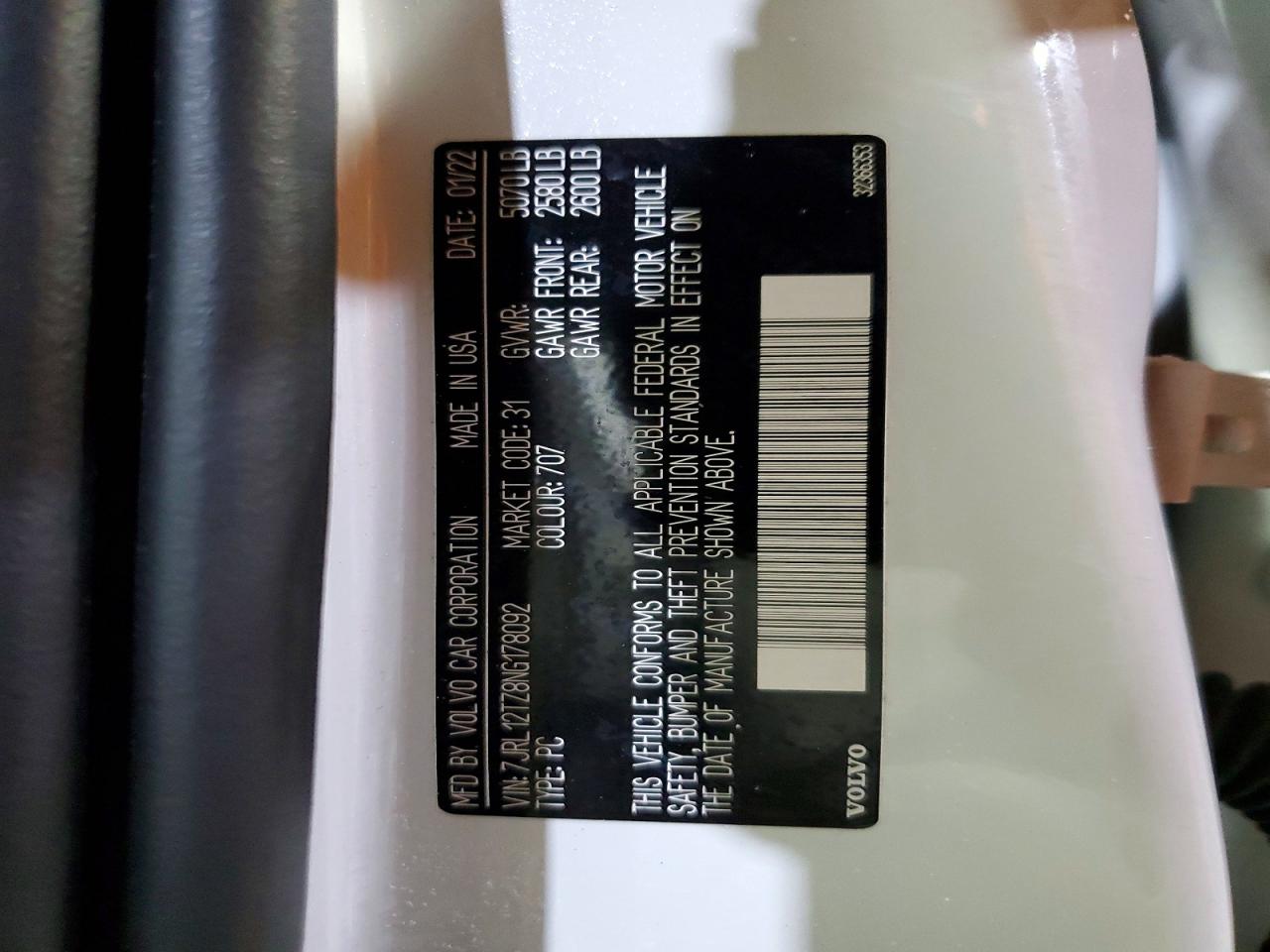 2022 VOLVO S60 B5 MOMENTUM photo 23