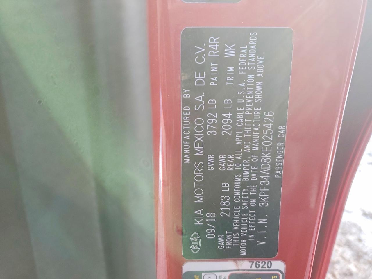 2019 KIA FORTE GT LINE photo 12