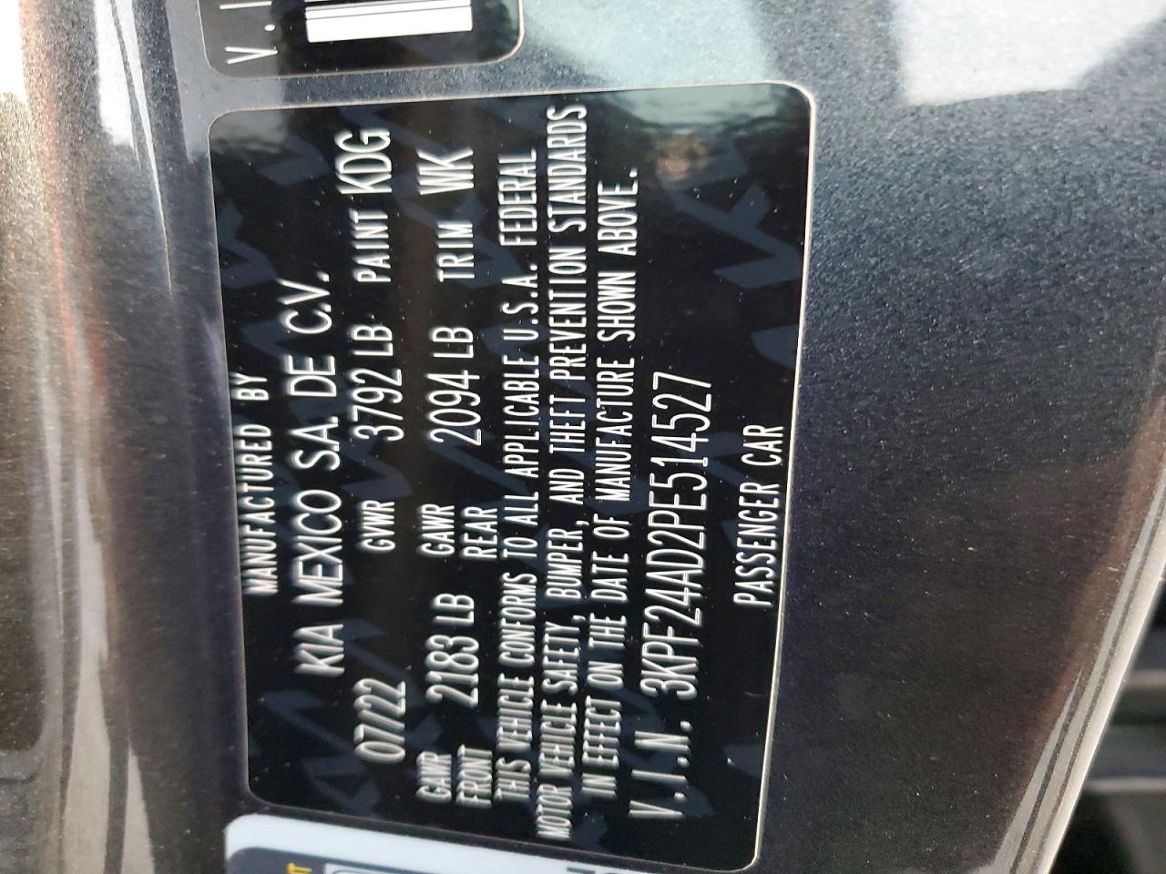 2023 KIA FORTE LX photo 12