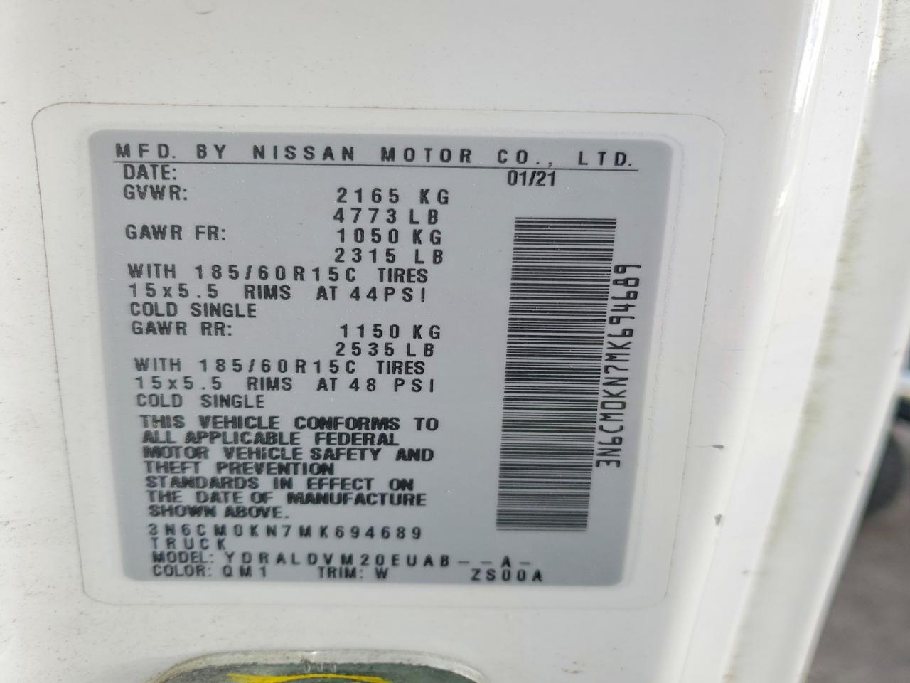 2021 NISSAN NV200 2.5S photo 37