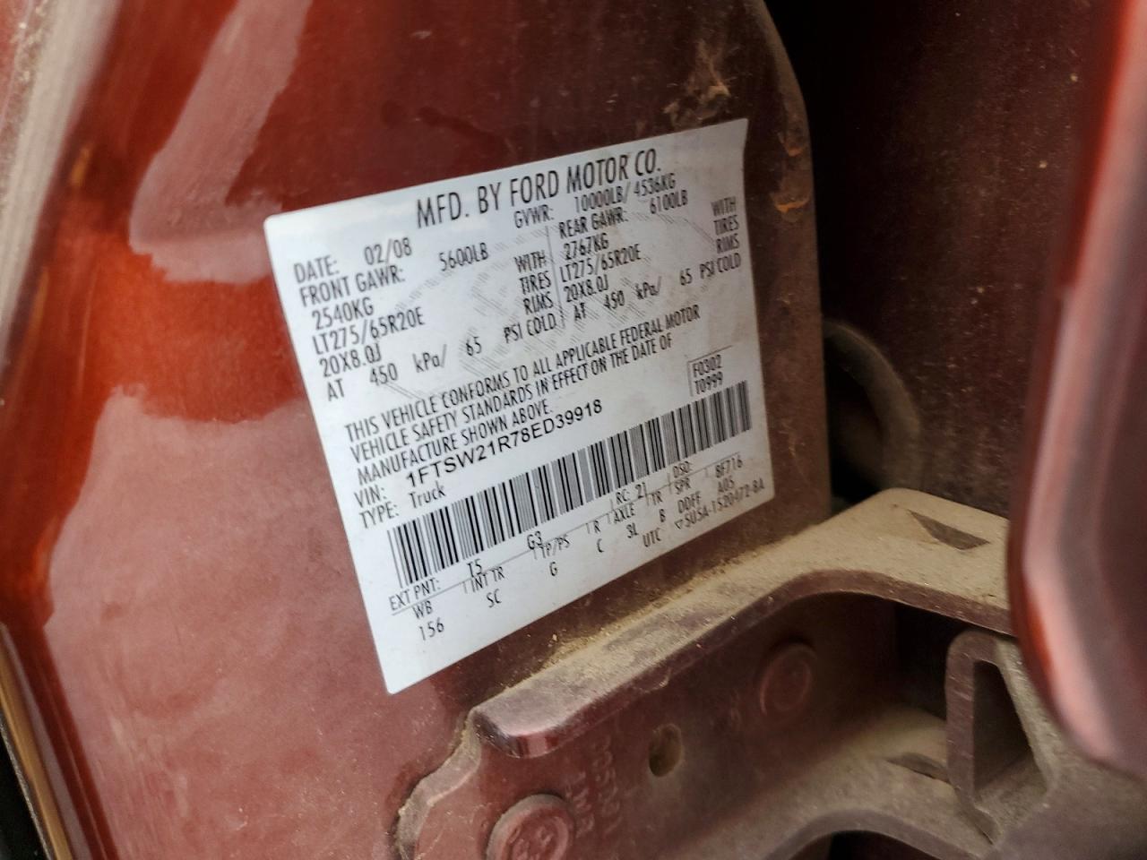 2008 FORD F250 SUPER DUTY photo 12