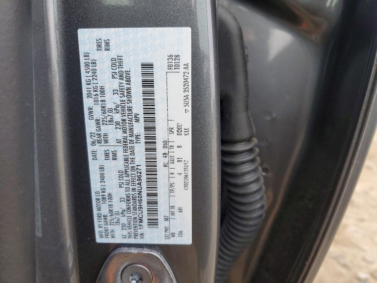 2022 FORD ESCAPE SEL photo 13