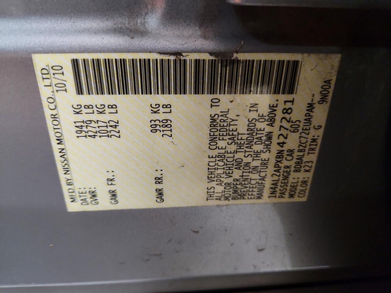 2011 NISSAN ALTIMA 2.5 photo 23