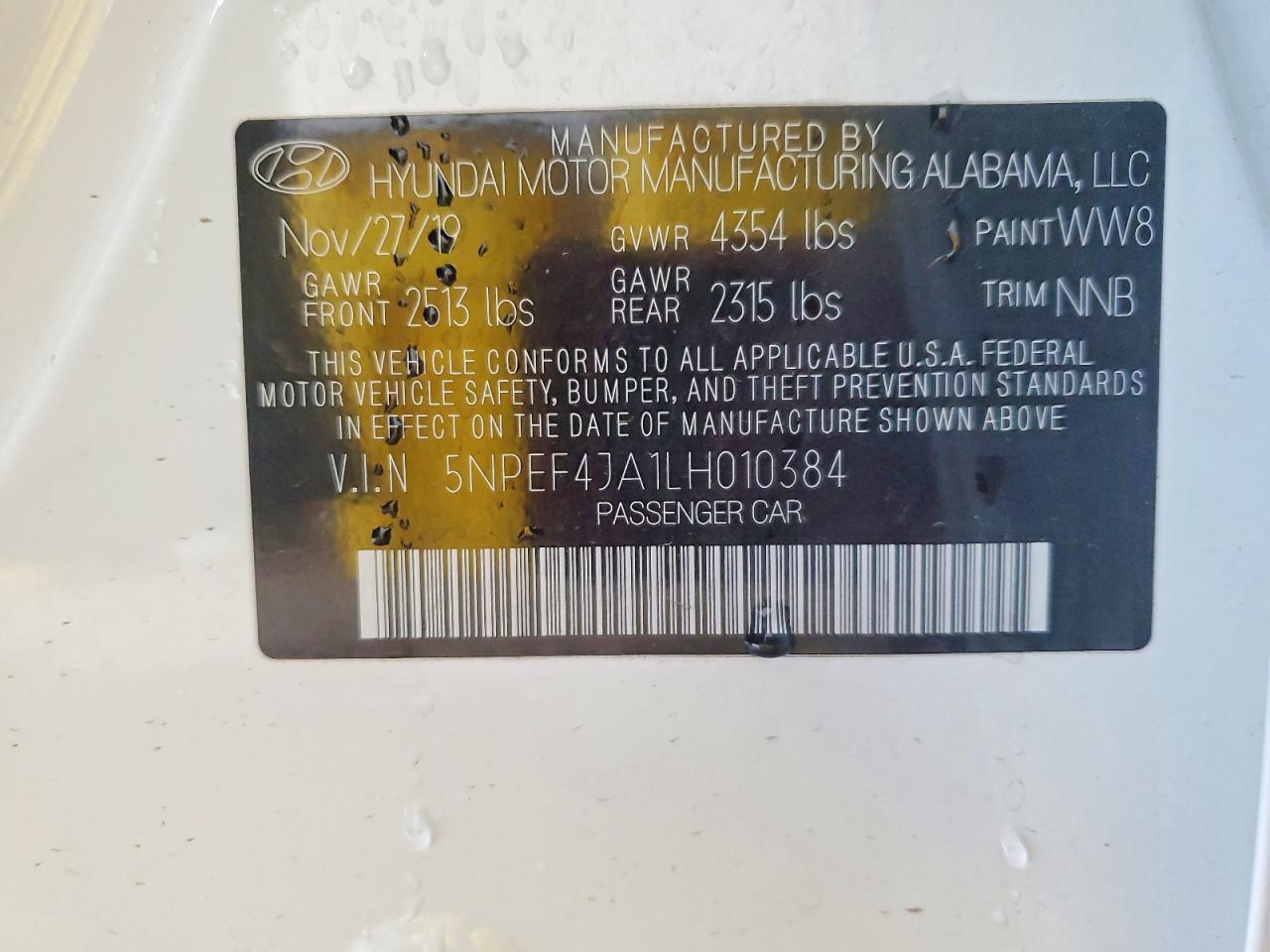 2020 HYUNDAI SONATA SEL photo 12