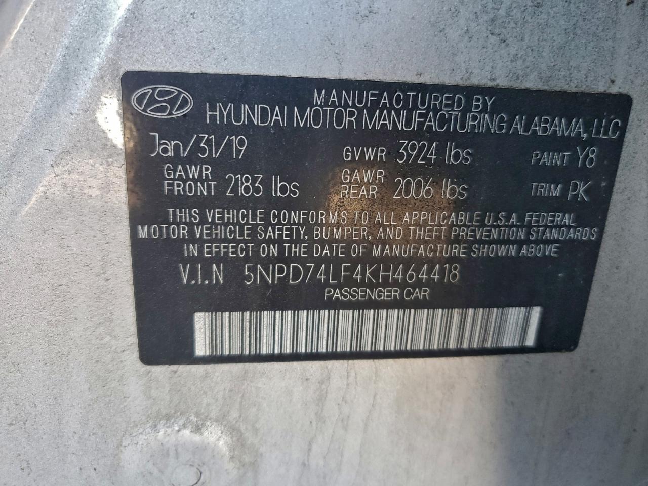 2019 HYUNDAI ELANTRA SE photo 34