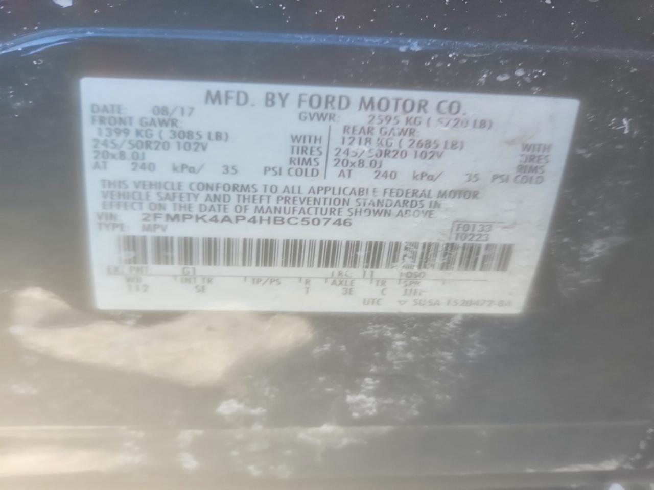 2017 FORD EDGE SPORT photo 13