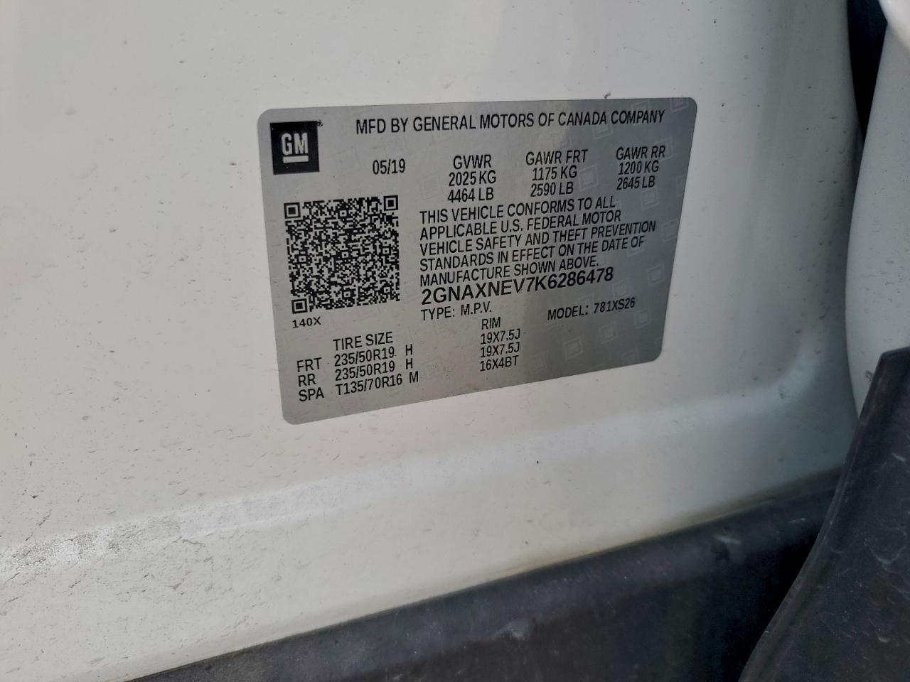 2019 CHEVROLET EQUINOX PREMIER photo 13