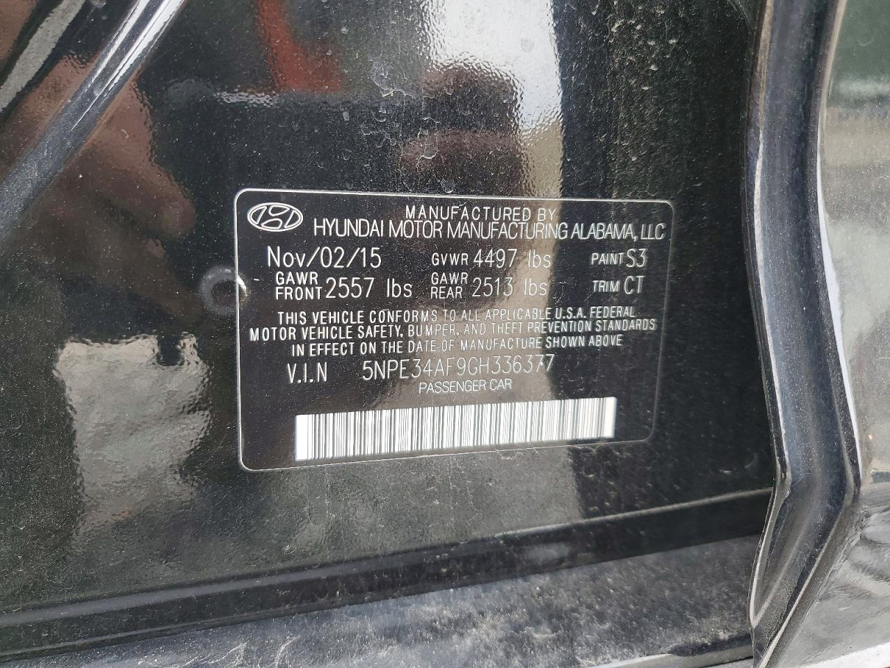 2016 HYUNDAI SONATA SPORT photo 12