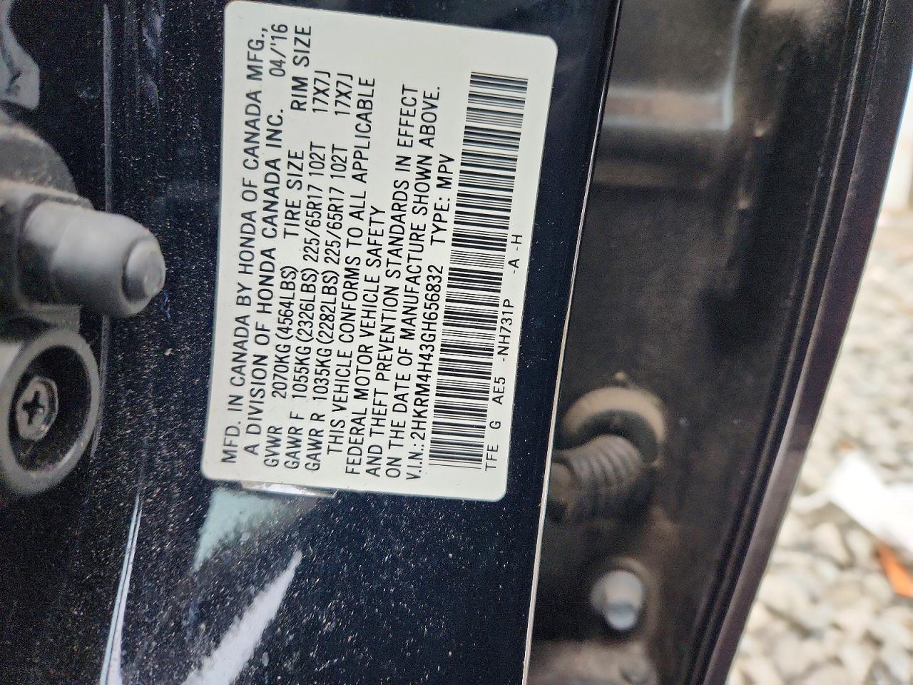 2016 HONDA CR-V SE photo 14