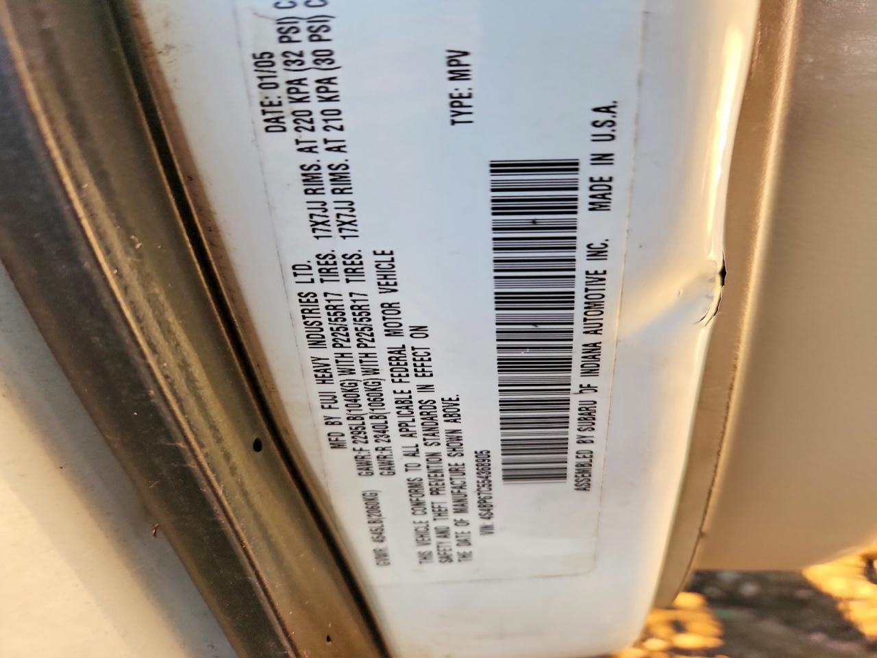 2005 SUBARU LEGACY OUTBACK 2.5 XT LIMITED photo 13
