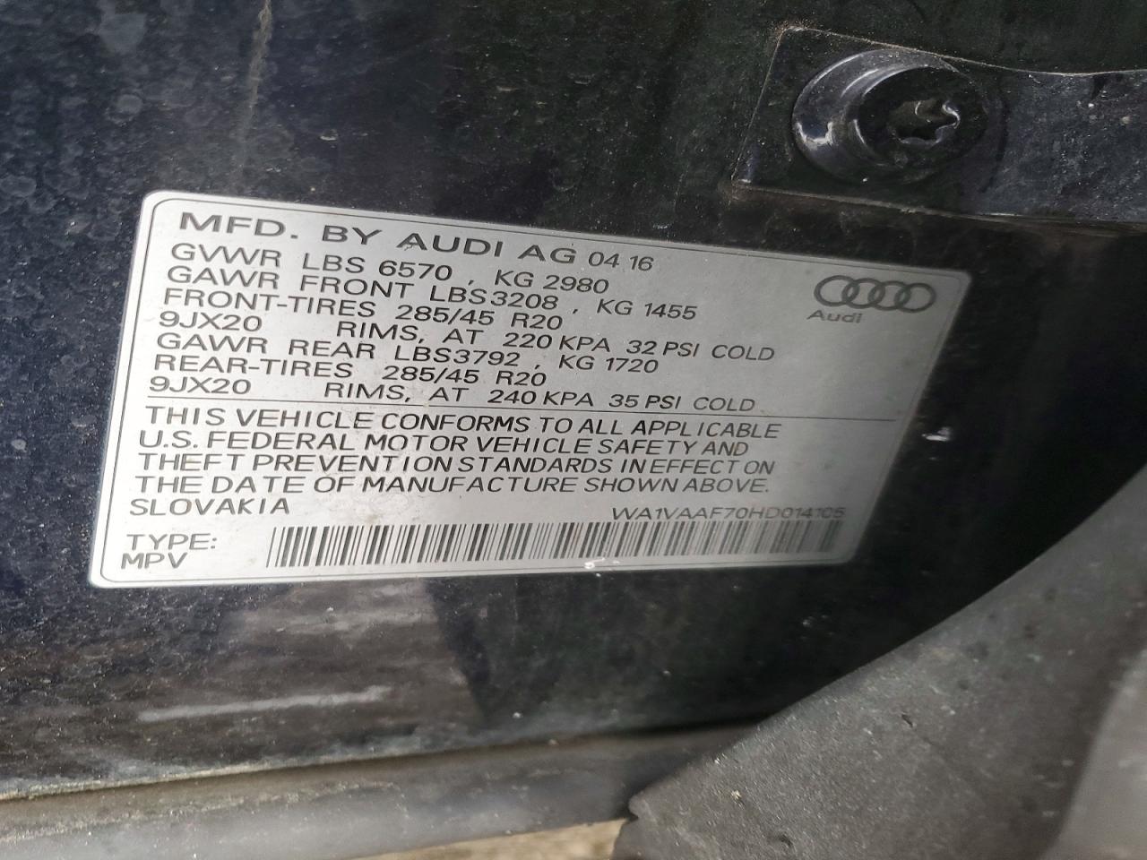 2017 AUDI Q7 PRESTIGE photo 13