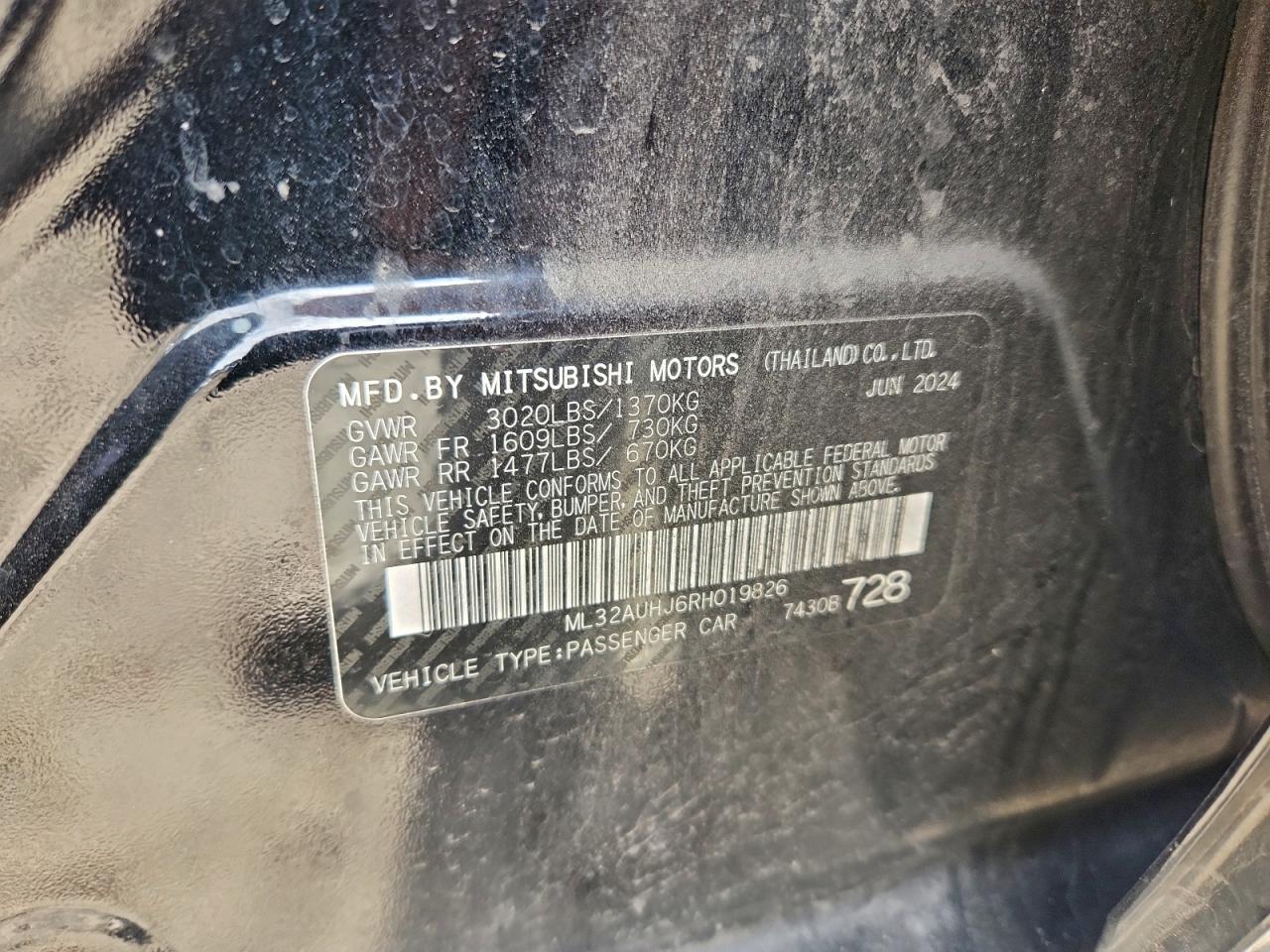 2024 MITSUBISHI MIRAGE ES photo 12