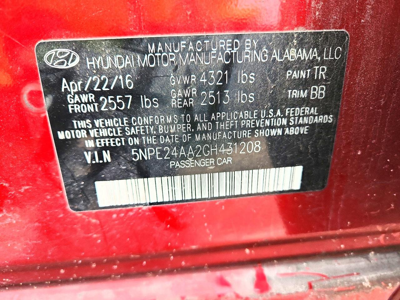 2016 HYUNDAI SONATA ECO photo 13