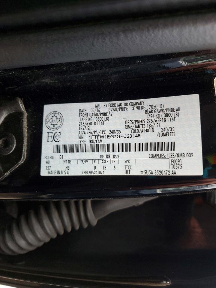 2016 FORD F150 SUPERCREW photo 12