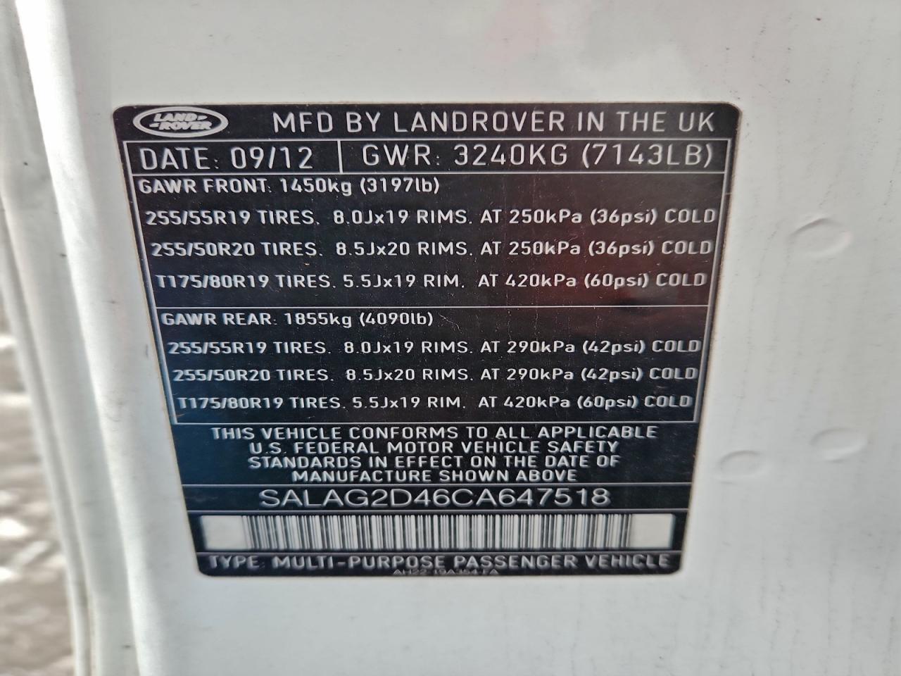 2012 LAND ROVER LR4 HSE photo 13