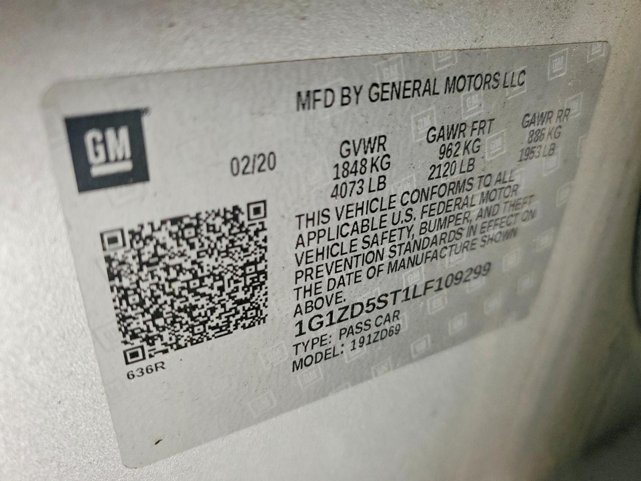 2020 CHEVROLET MALIBU LT photo 12