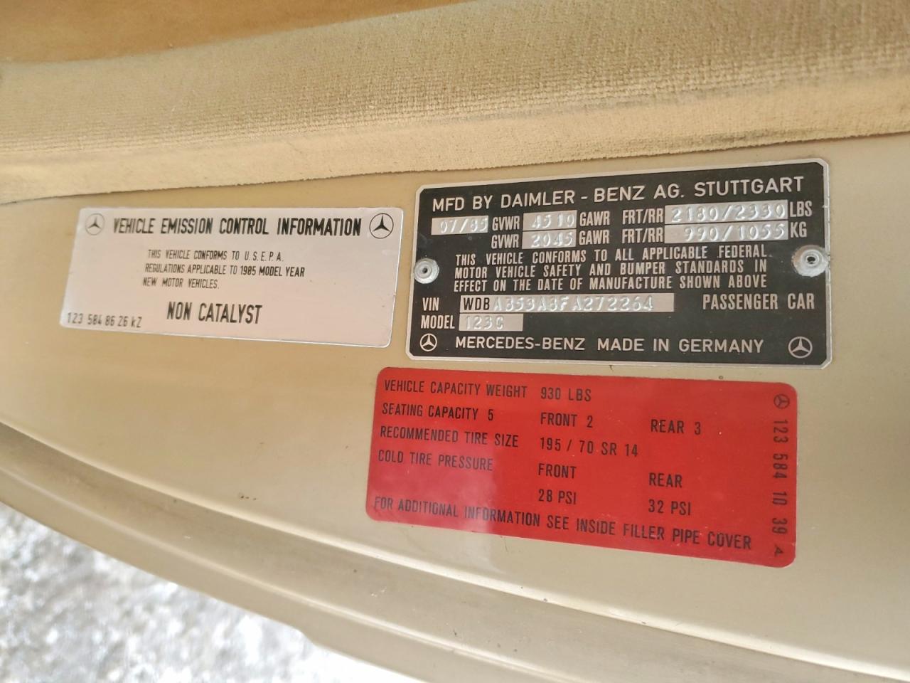 1985 MERCEDES-BENZ 300 CDT photo 12