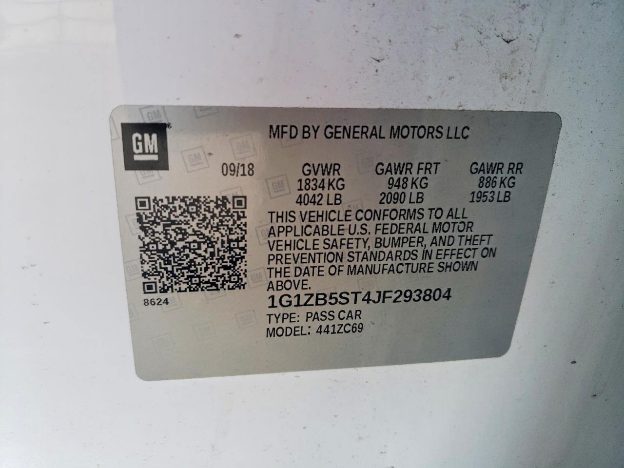 2018 CHEVROLET MALIBU LS photo 12