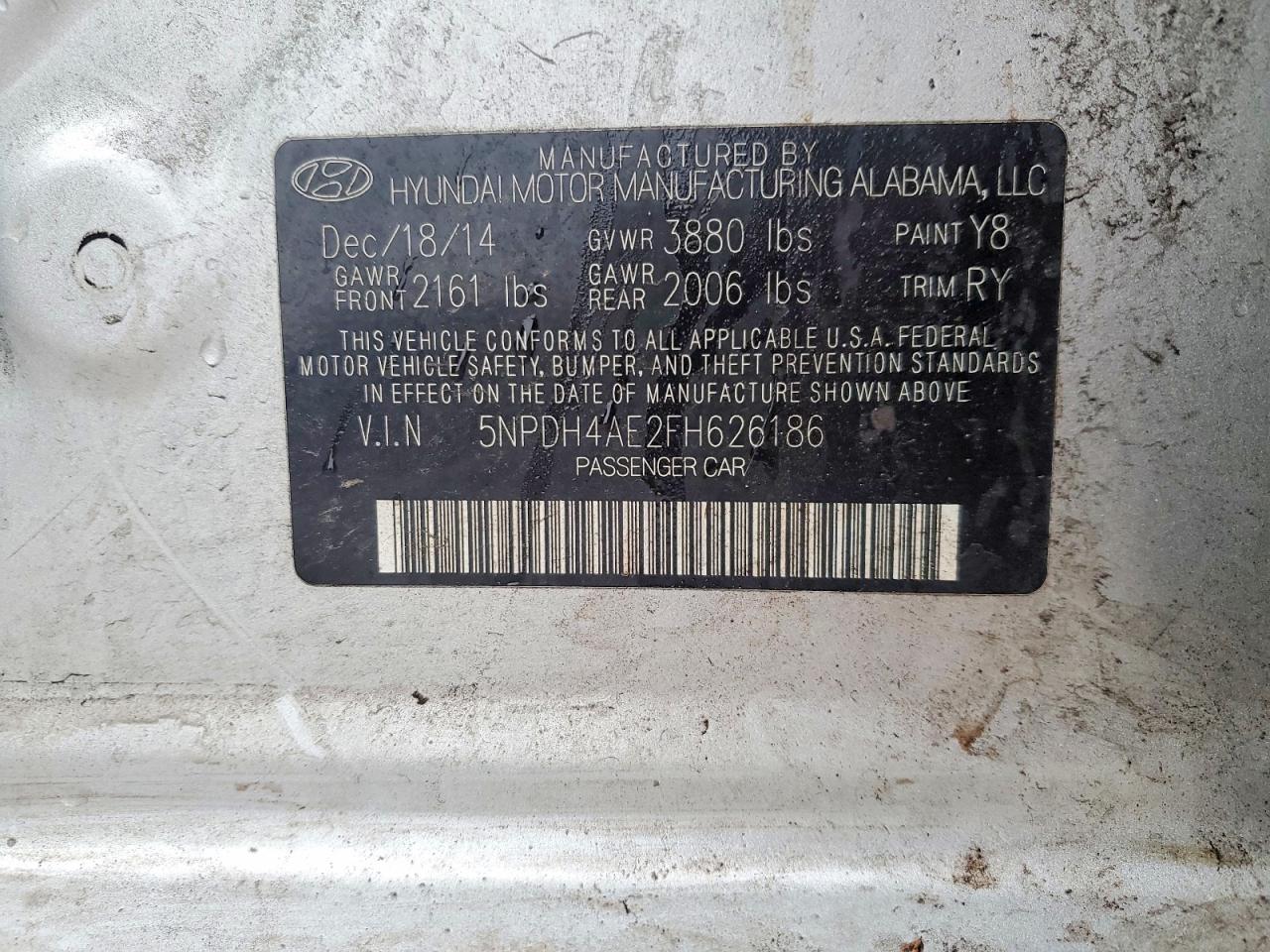 2015 HYUNDAI ELANTRA SE photo 12