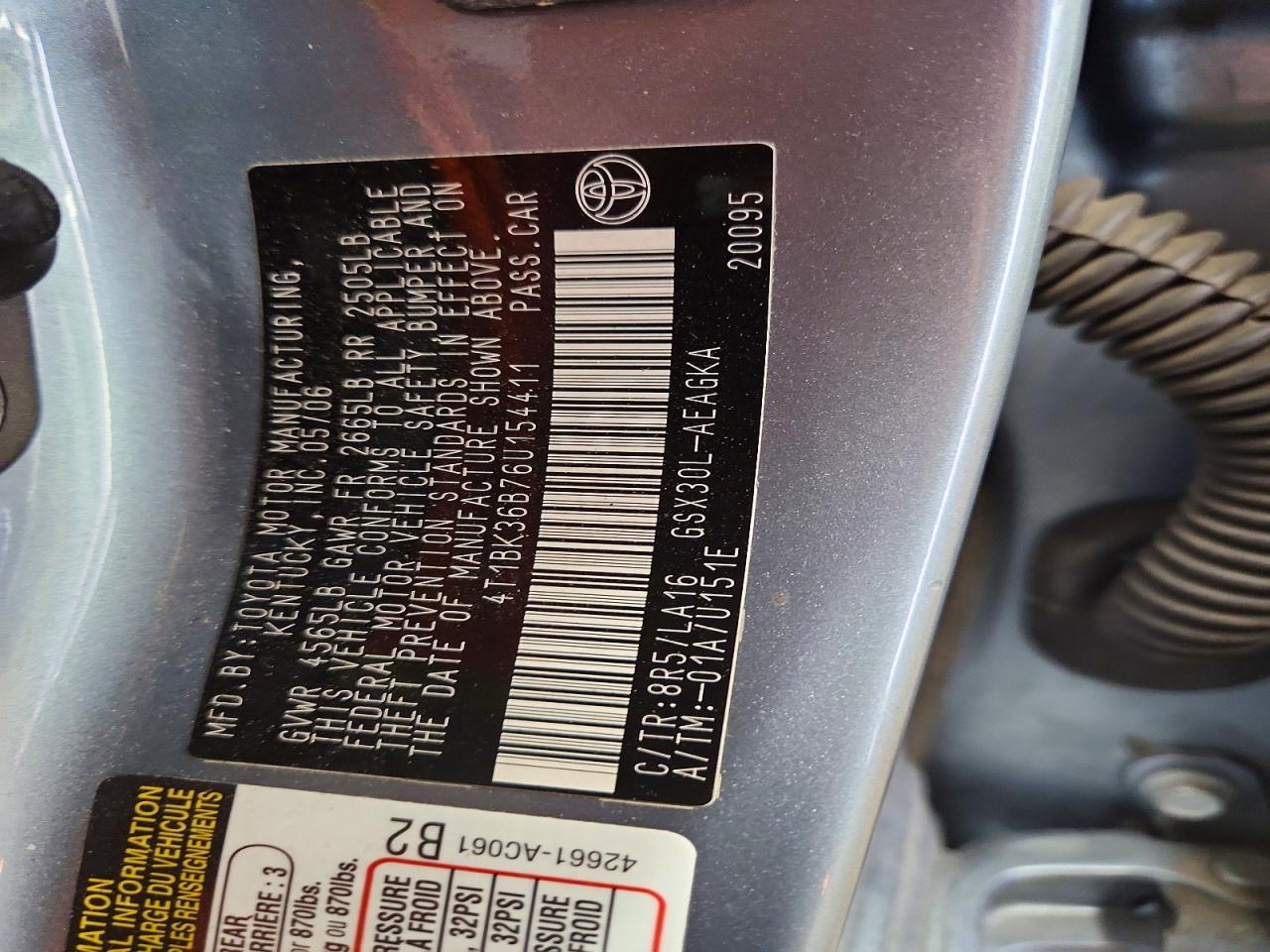 2006 TOYOTA AVALON XL photo 23