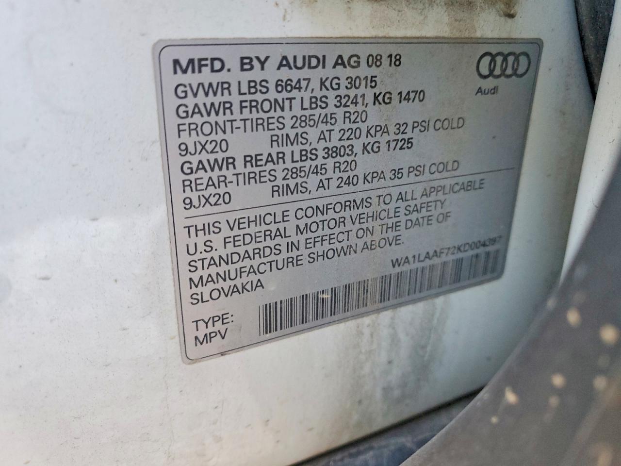 2019 AUDI Q7 PREMIUM PLUS photo 13
