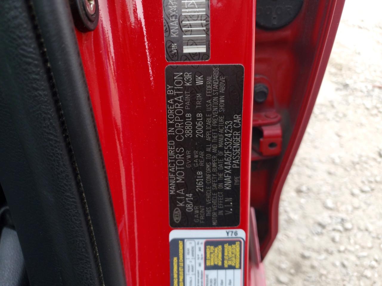 2015 KIA FORTE LX photo 12