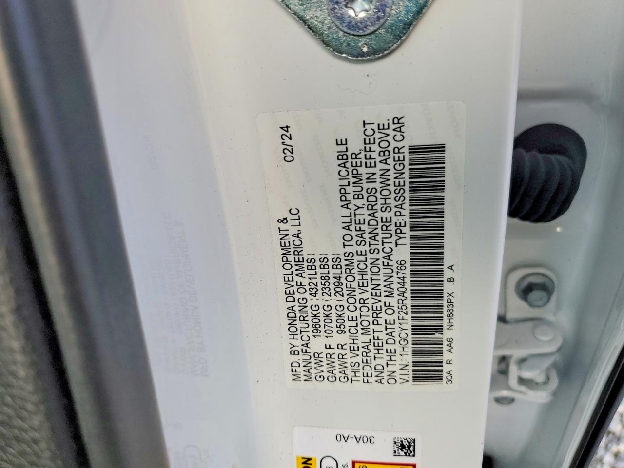 2024 HONDA ACCORD LX photo 23