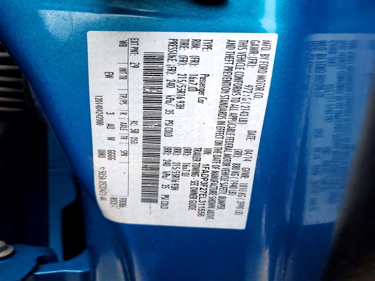 2014 FORD FOCUS SE photo 12