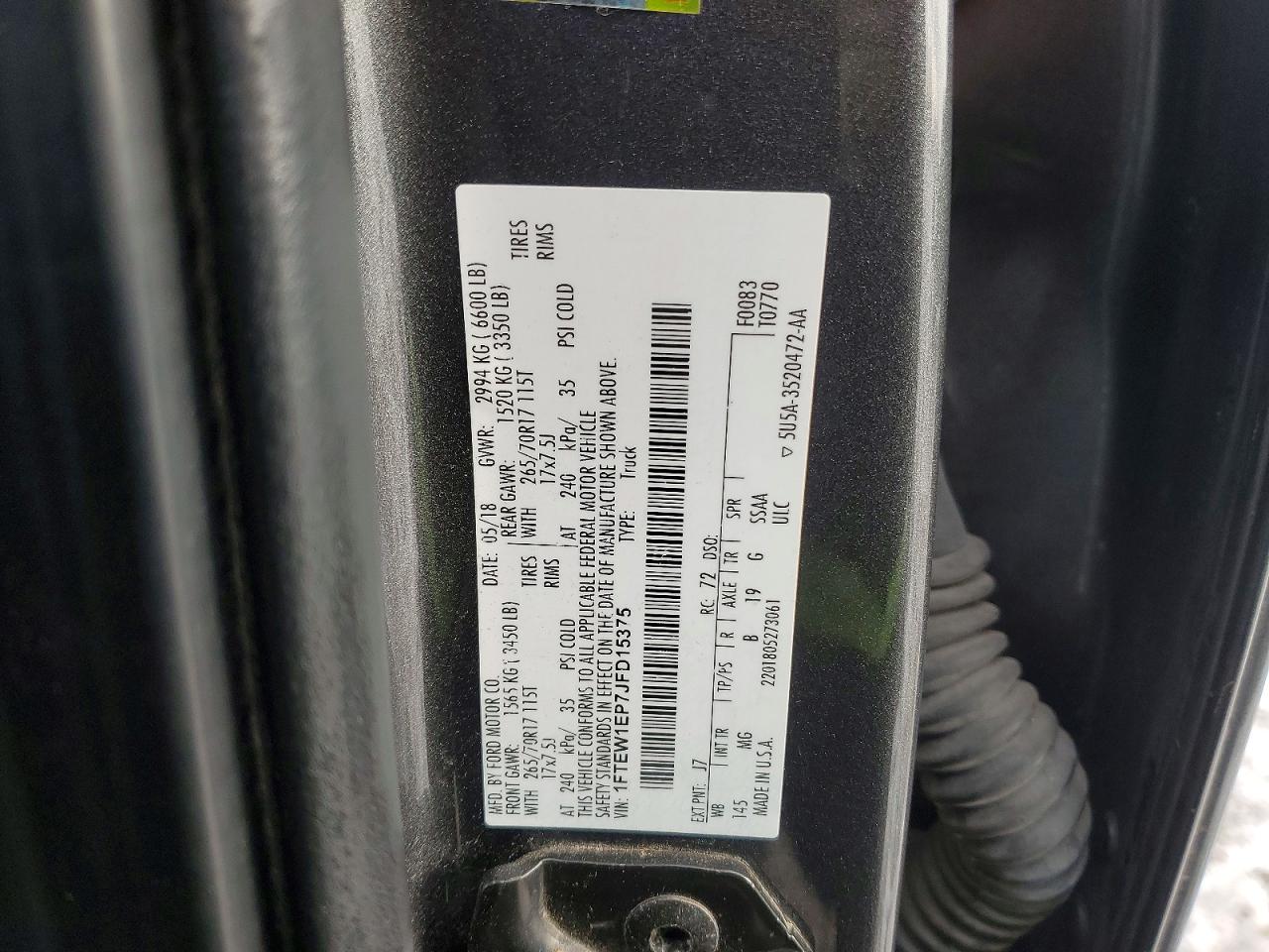 2018 FORD F150 SUPERCREW photo 12