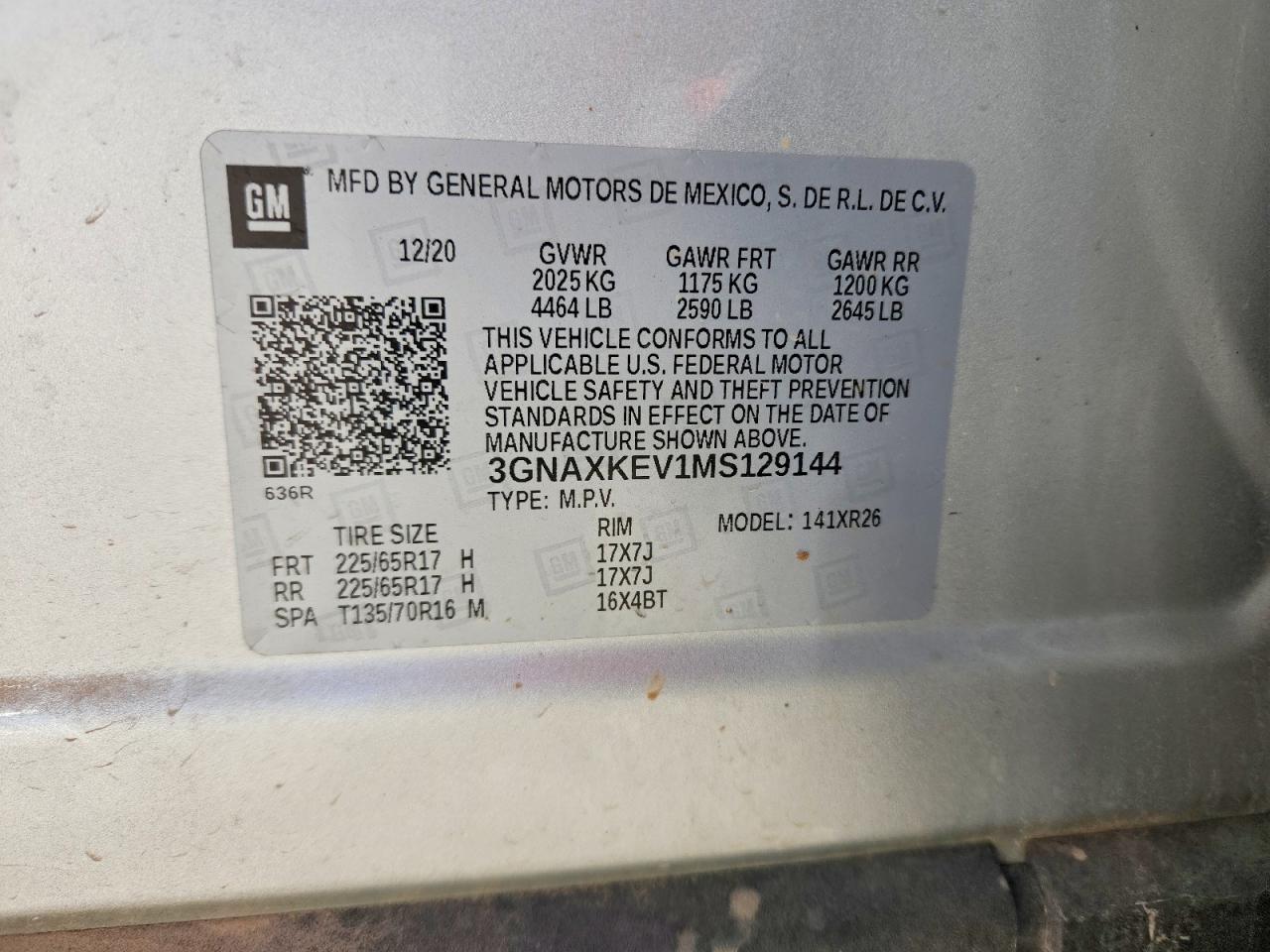 2021 CHEVROLET EQUINOX LT photo 13