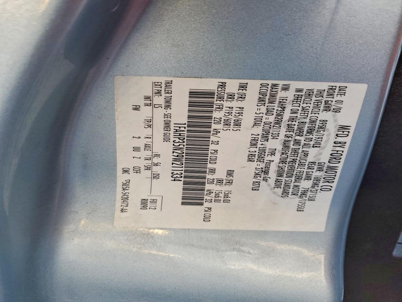 2009 FORD FOCUS SE photo 12