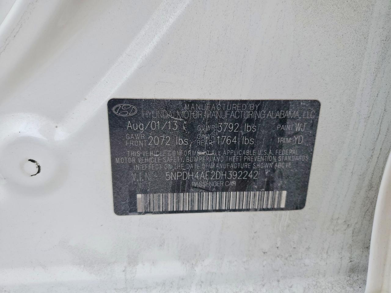 2013 HYUNDAI ELANTRA GLS photo 12