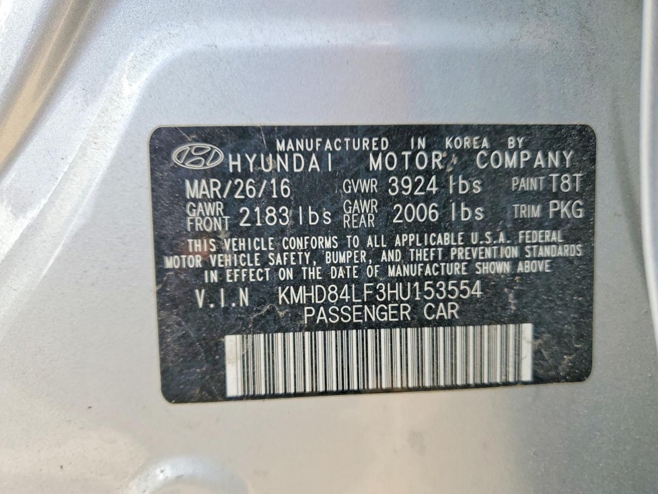 2017 HYUNDAI ELANTRA SE photo 12