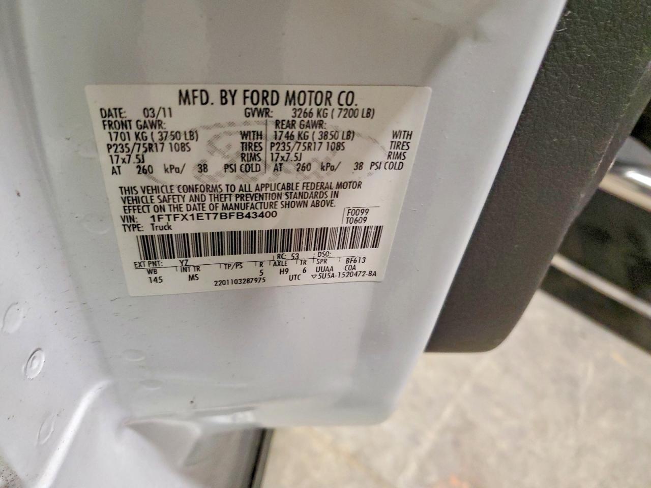 2011 FORD F150 SUPER CAB photo 12
